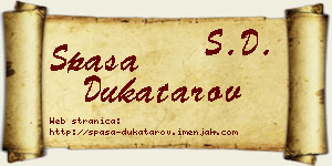 Spasa Dukatarov vizit kartica
